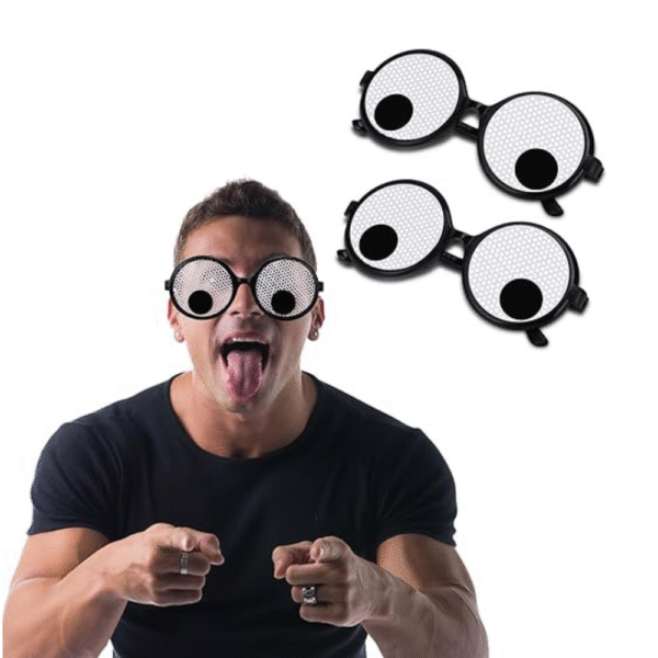 Axlksia 2 Pcs Googly Eye Glasses, Novelty Shaking Glasses