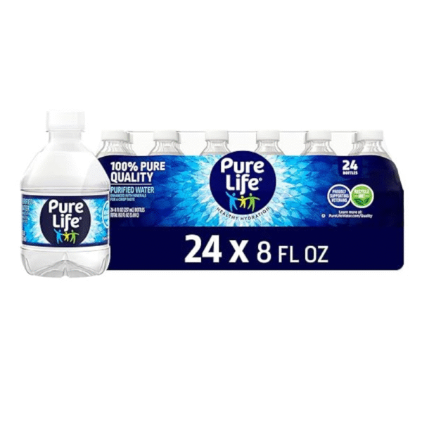Pure Life Purified Water Bottles, 24 Pack