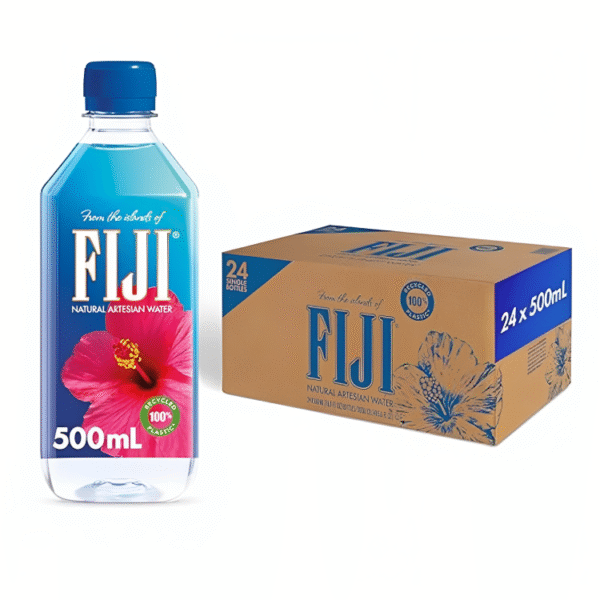FIJI Natural Artesian Bottled Water 500mL / 16.9 Fl Ounce (Pack of 24)