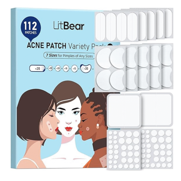 LitBear Large Pimple Patches (7 Sizes 112 Counts)