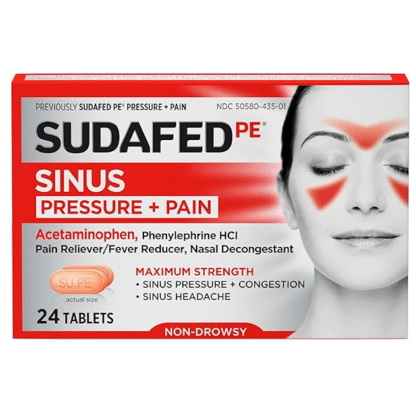 Sudafed PE Sinus Pressure + Pain Relief Tablets