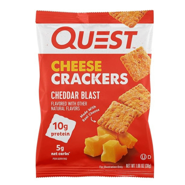 Quest Nutrition Cheese Crackers, Cheddar Blast, 10g Protein