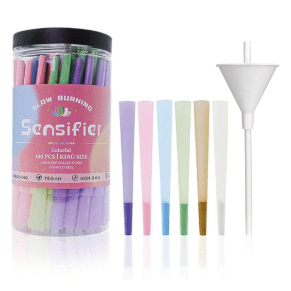 100 PACK Colorful Pre Rolled Cones