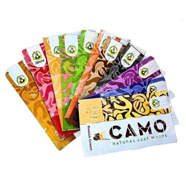 CAMO Wraps Afghan Natural Leaf Wraps 16 Flavors Variety Packs