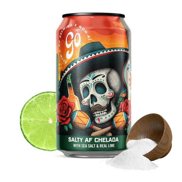 Go Brewing - Salty Lime AF Chelada Non Alcoholic Brew - Small Batch