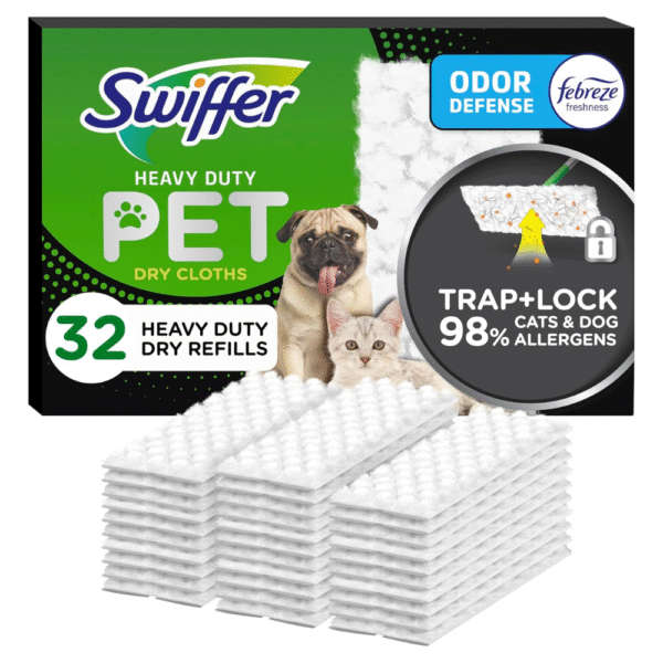 Swiffer Sweeper Pet, Heavy Duty Dry Sweeping Cloth Refills